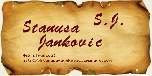 Stanuša Janković vizit kartica